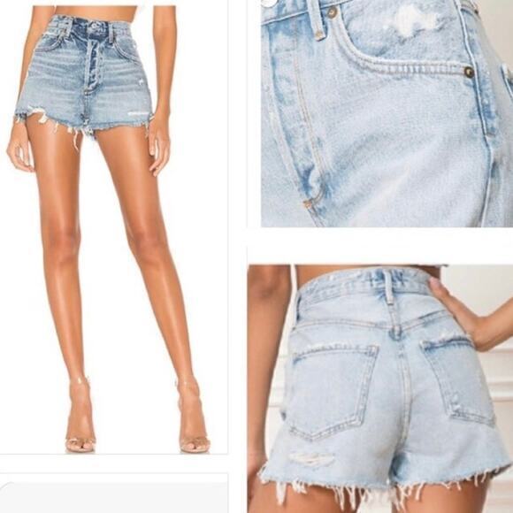 AGOLDE Jaden Shorts Distressed Jean Shorts Size 25‎ - Picture 1 of 9